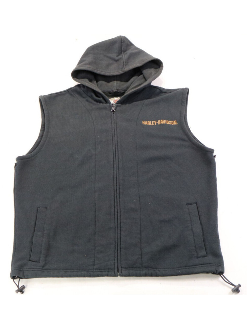 harley davidson jacket hoodie liner vest L black Roadhouse 97450-09VM cotton bar